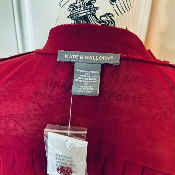 Burgundy Kate and Mallory Bomber Jacket - Picture 5 of 5